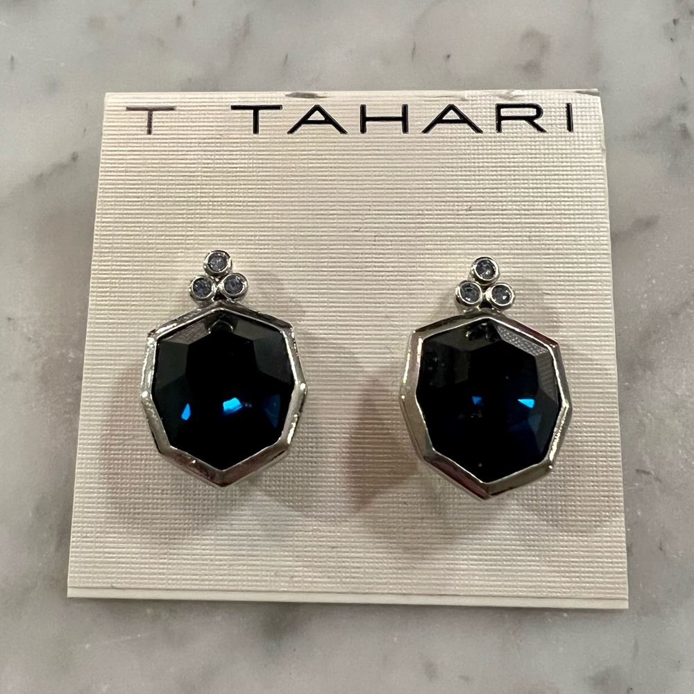 Sapphire T Tahari Earrings - Never Worn